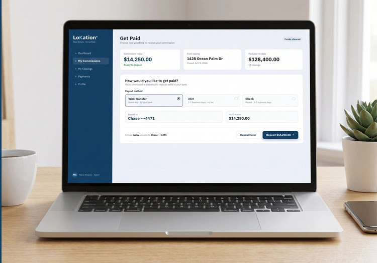 Agent commission and payout dashboard
